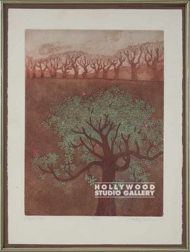 32X24 WHEELER APPLE TREE ETCH/BRASS