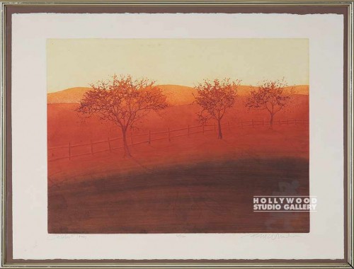 24X32 WHEELER OCT.TREES-ETCH/BRASS