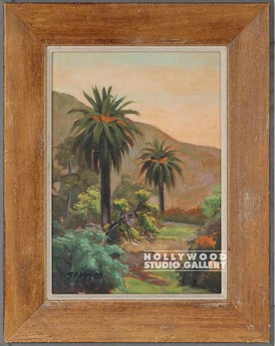 20X16 S.HIGGINS TWINS-PALM TREES/WD