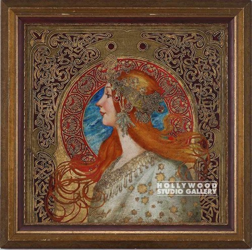 30X30 MENDOZA NOUVEAU LADY FACE/GLD