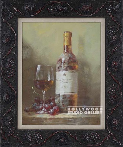 23X19 WINEBOTTLE STILLIF/GRAPES FRM