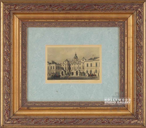 15x17" English Scene/Gold Frame