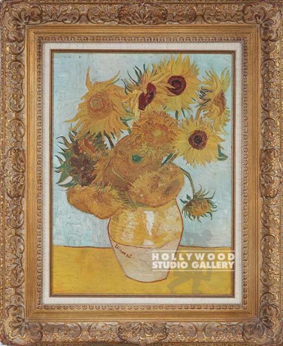 34x27 Van Gogh/Sunflowers/Gold Frm