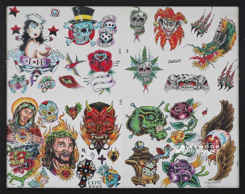 23X29 (4-PANEL TATTOO FLASHES/ BLK