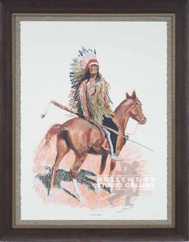 37X29 SIOUX CHIEF-HORSE/RISTIC WOOD