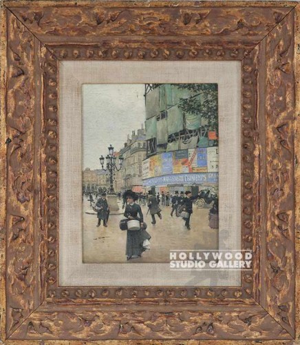 13x11 Impressionistic Shopping Cityscape