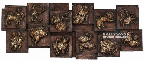 25x62x4" Zodiac 3-D Wall Sculpture