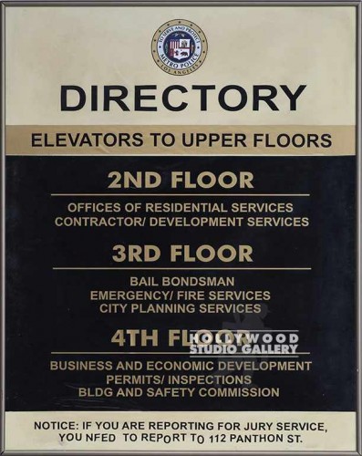 29X23 DIRECTORY BOARD W/LAPD SEAL