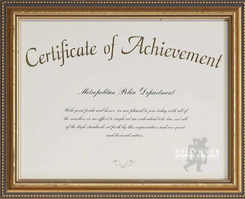 10x13" CERTIFICATE OF ACHIEVEMENT