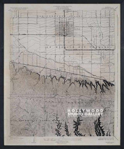 38X32 ND LA-VAN NUYS GEO. MAP/BLK