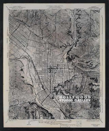 38X32 ND LA-GLENDALE GEO. MAP/BLK