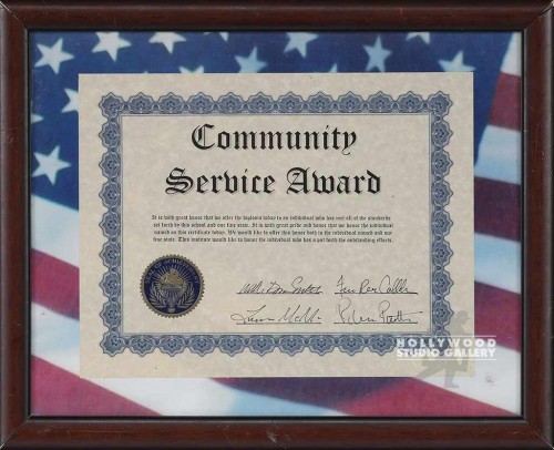 12X15FLG MAT/COMMTY SERVC AWRD/CERT