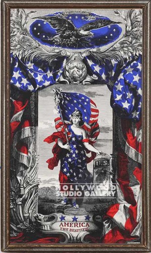 47X29 Period Lady/wrapped in US FLG