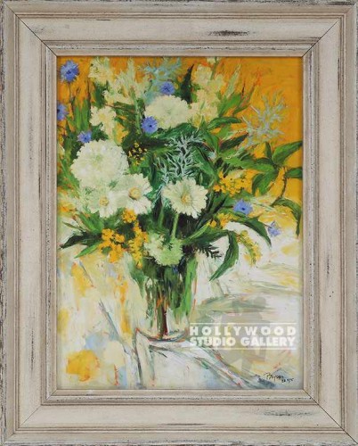 22x18 PAYSON FLORAL BOUQUET/WHTWASH