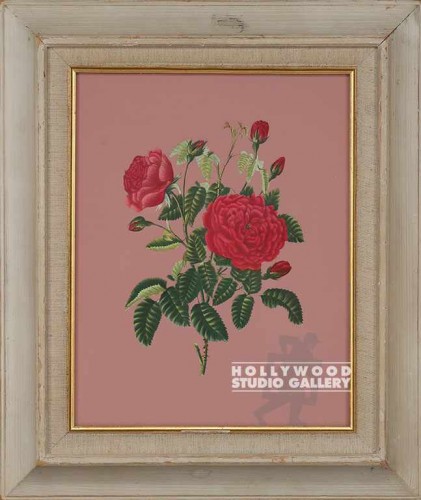 19X16 VINT.ROSES/WIDE CREAM FRAME