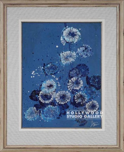 35X28 HARRIS SARAH 4-BLU FLORAL/WHT