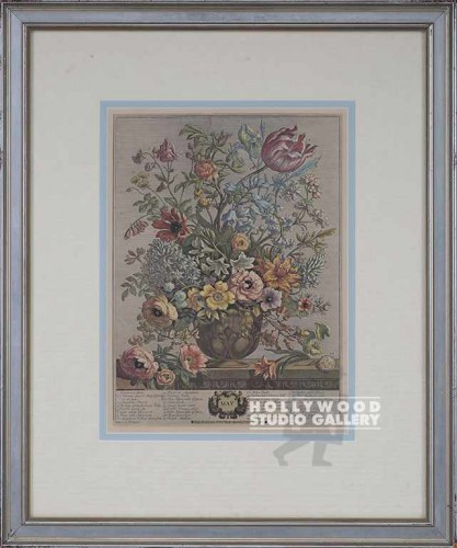 27X23 "MAY" FLORAL ENGRAV./SILVER