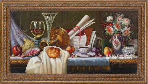 24X42 MICHEL EURO STILLIFE/ORN.GOLD