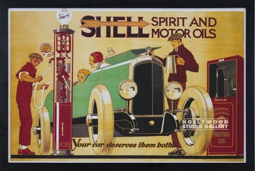 30X45 ANTQ.AD PSTR-CAR-GASOLINE/BLK
