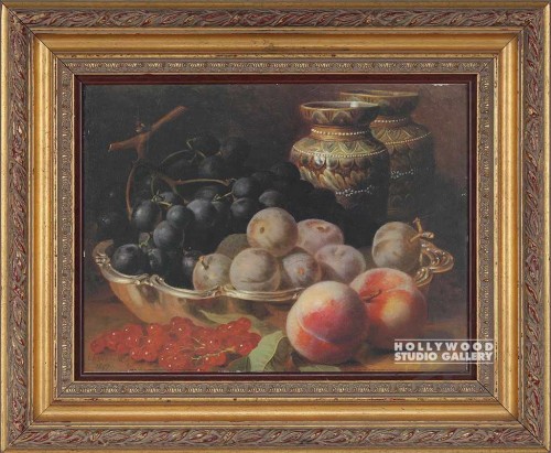 18x22 Stillife w/2 Vases/Gold Ornat