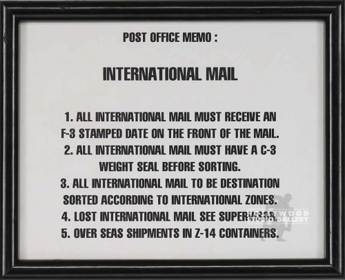 8x10" INTL/ MAIL POSTAL SIGN/BLACK