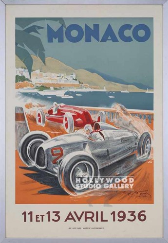 41X29 MONACO RACE POSTER 1936
