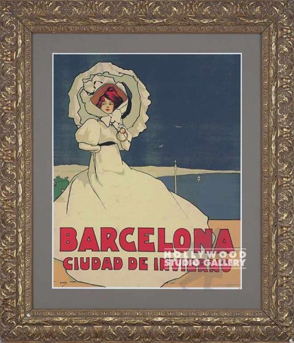 44x37 Barcelona.../Gold Frame