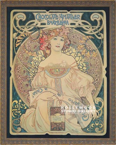 42X34 VINT.MUCHA CHOCOLATE/COMPO