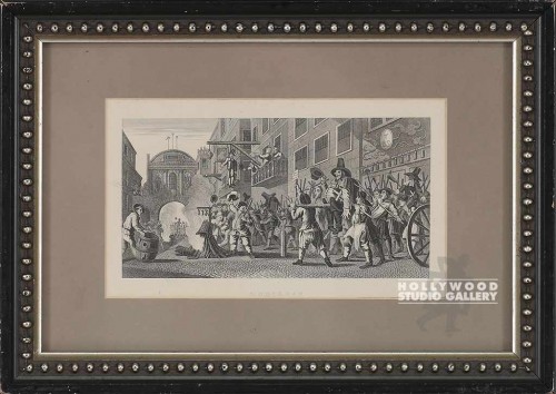 10X15 ANTQUE ENGRV.STREET SCENE