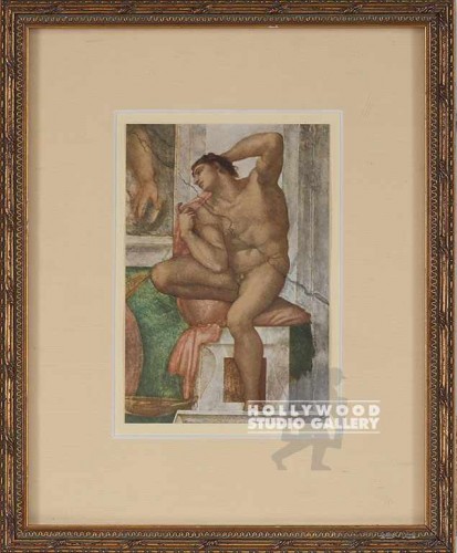 10X8 MICHELANGELO MALE NUDE/ GOLD