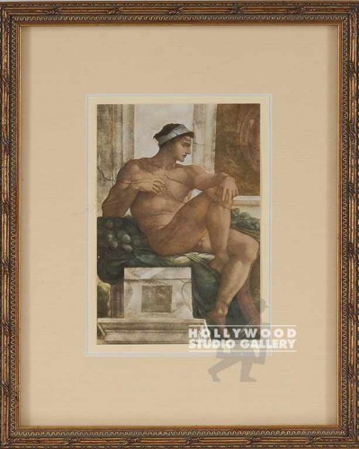 10X8 MICHELANGELO MALE NUDE/ GOLD