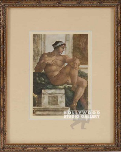 10X8 MICHELANGELO MALE NUDE/ GOLD
