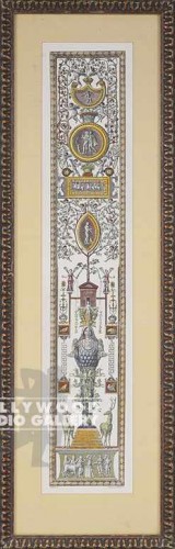 37x13 Antique Vertical Engraving