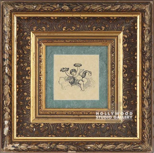 13x13 Cupid In Gold Frame