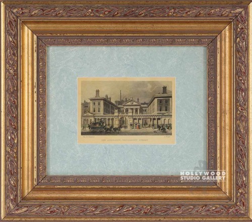 15x17" English Scene/Gold Frame