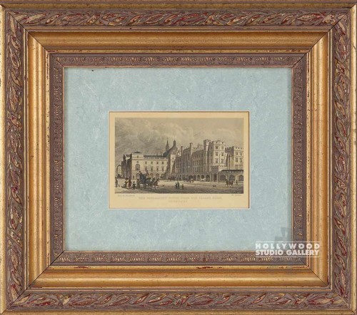 15x17" English Scene/Gold Frame