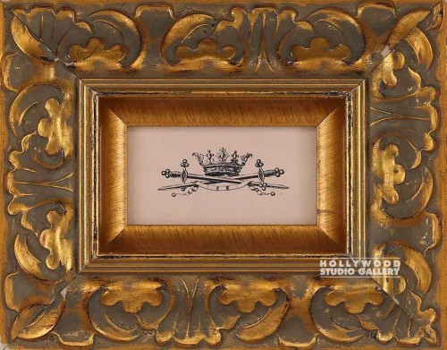 8X10 ORNTE FRM/ CROWN/TWO SWORDS