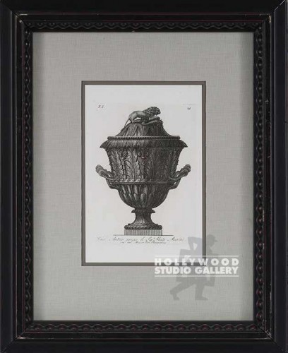 18X14 PANTEEK VASE ENGRV/BLK-BEAD