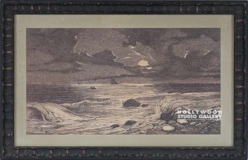 16X26 B/W SEPIA SPOOKY SKY-OCEAN/BK