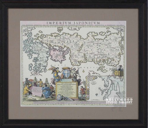 30X34 ANTQ. IMP.JAPONICA MAP/BRN WD