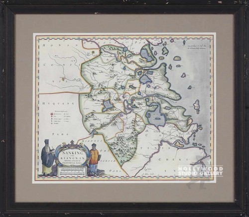 30x34 ANTQ.NANKING-ASIAN MAP/BRN WD