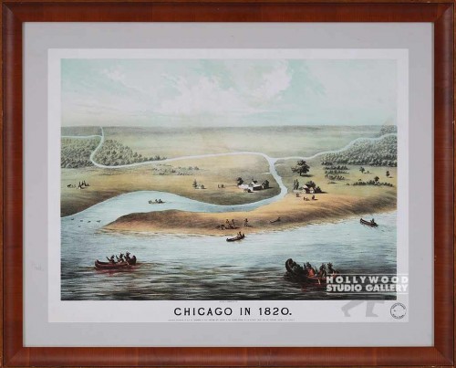 29X36 VINT.CHICAGO 1820-LAKE-ETC/WD