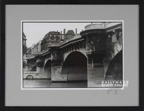 19X24 RF B/W PARIS BRIDGE / BLK FRM