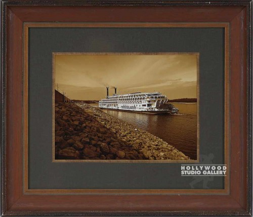 21X24 D.SMITH SEPIA RIVERBOAT/WOOD