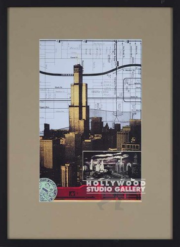 24X18 RF CHICAGO COLLAGE/BLCK FRM