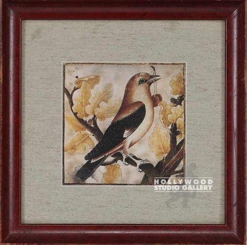 12X12 CICALA CARDILLINO BIRD/MAHOG
