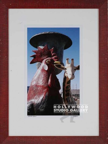 24X17 SONDRA ROOSTER-GIRAFFE/RED