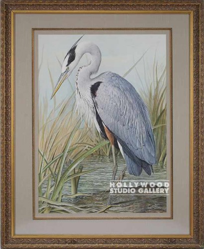 45x36 BLUE HERON/PINK MAT