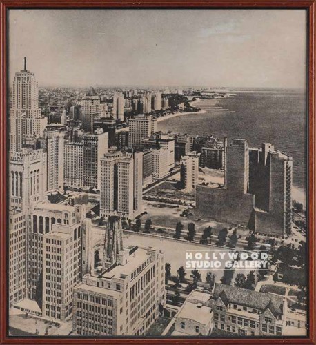 35X32 SEPIA PHOTO CHICAGO/BRWN FRM