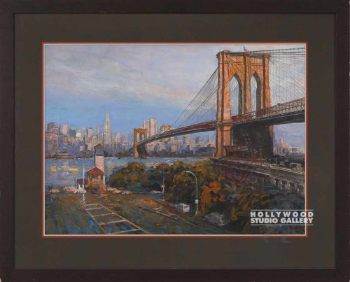 32X39 PETER H NYC BRIDGE  W.C./DARK
